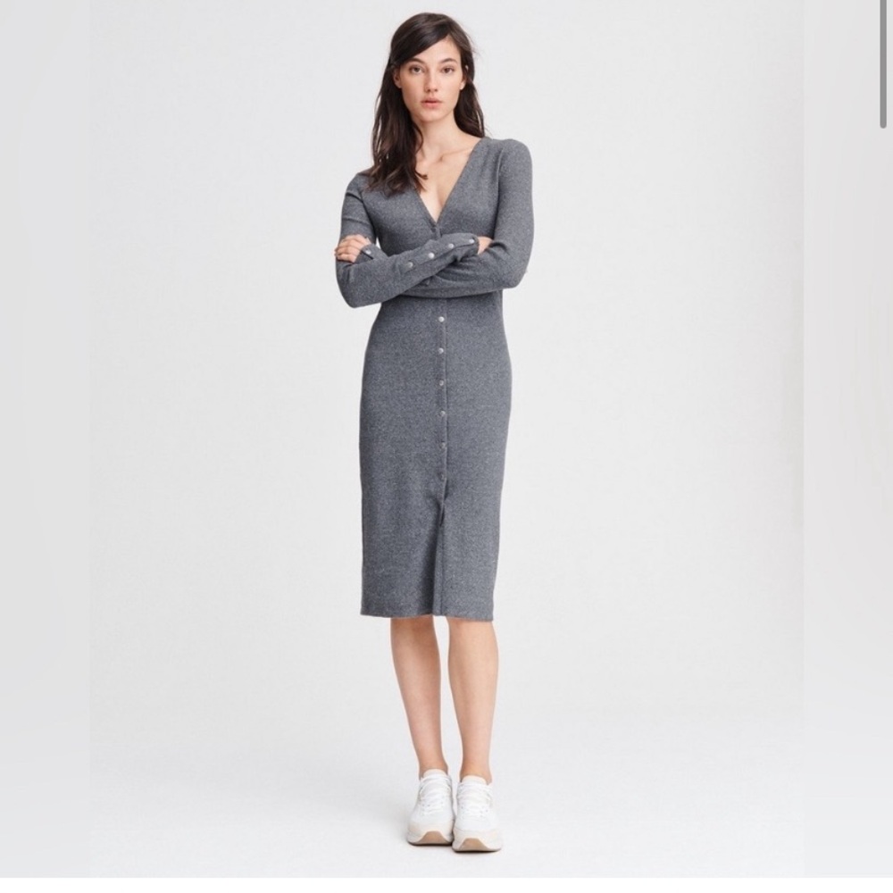 Rag and bone button up sweater dress. Can be worn open too like a long sweater.